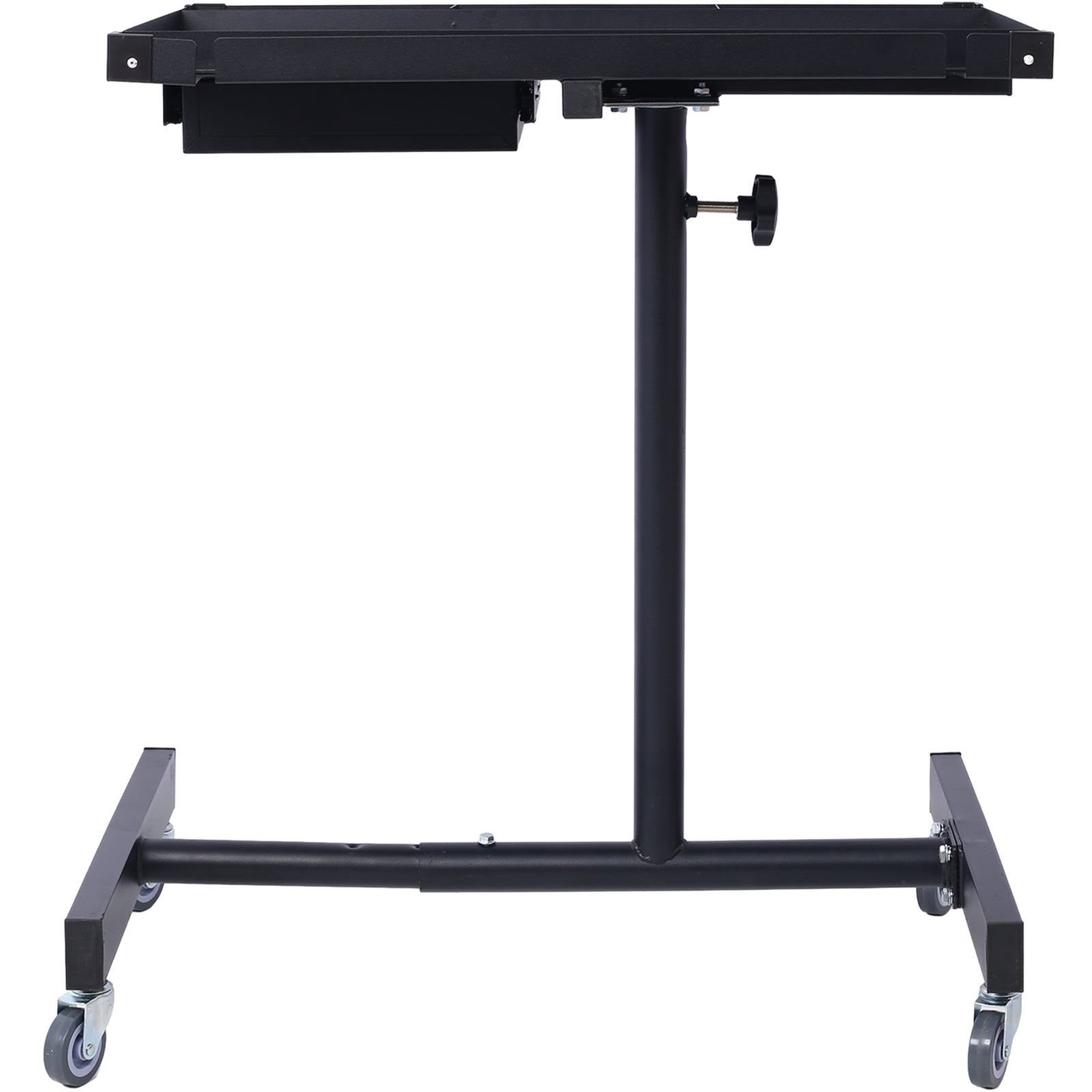Adjustable Tear Down Work Table with Drawer for Garages, Repair Shops, and DIY, Portable, (4) 2.5" Swivel Casters, 220 Pound Capacity, Rubber Corners, Heavy Duty Steel,black