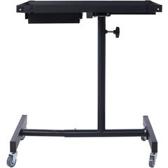 Adjustable Tear Down Work Table with Drawer for Garages, Repair Shops, and DIY, Portable, (4) 2.5" Swivel Casters, 220 Pound Capacity, Rubber Corners, Heavy Duty Steel,black