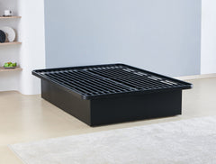 Modern Style Heavy Duty Queen Size Platform Bed Frame made with Metal and16 Inch height in Black