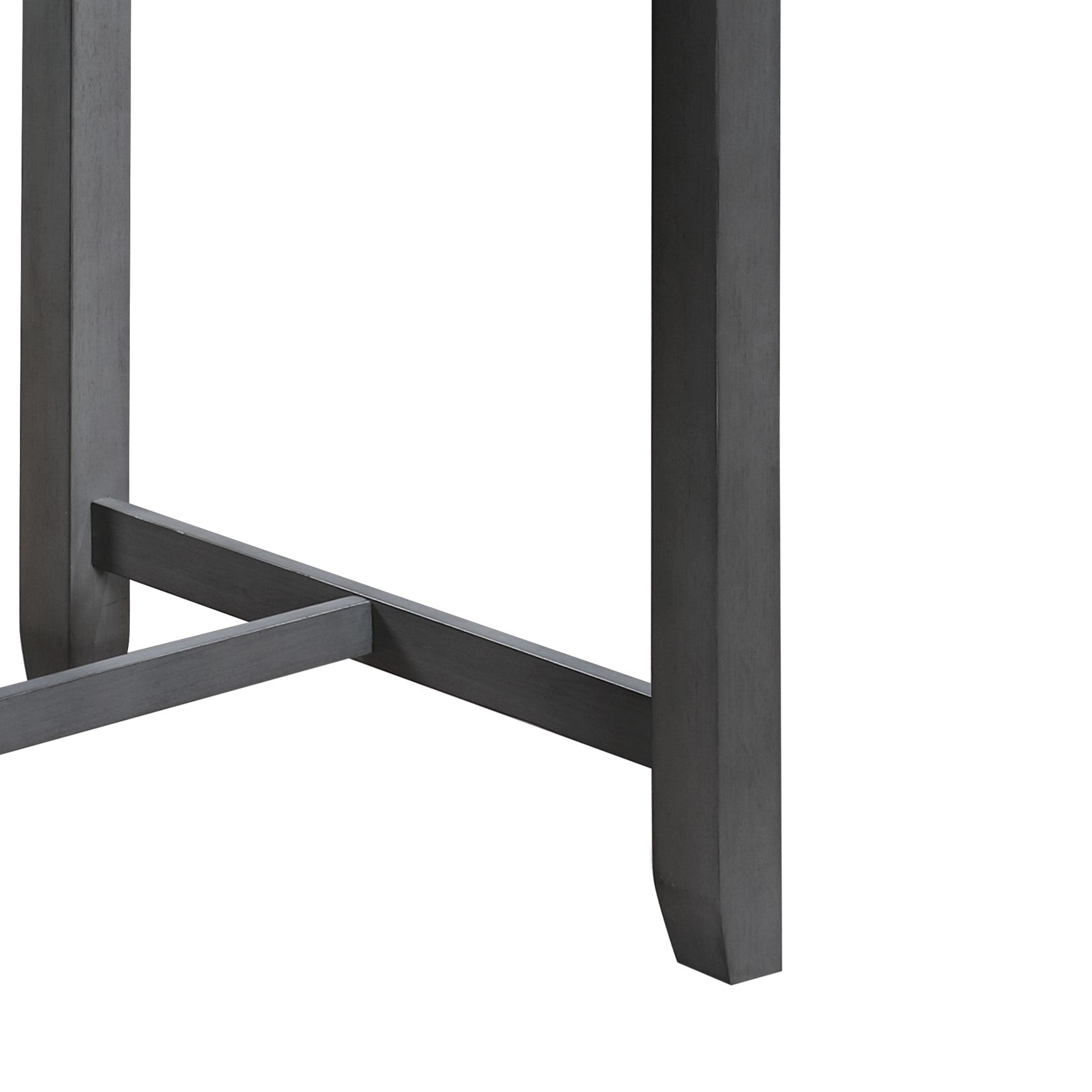 Graham 36" Gray Finish Small Space Counter Height Dining Table with USB Charging Ports and Shelves