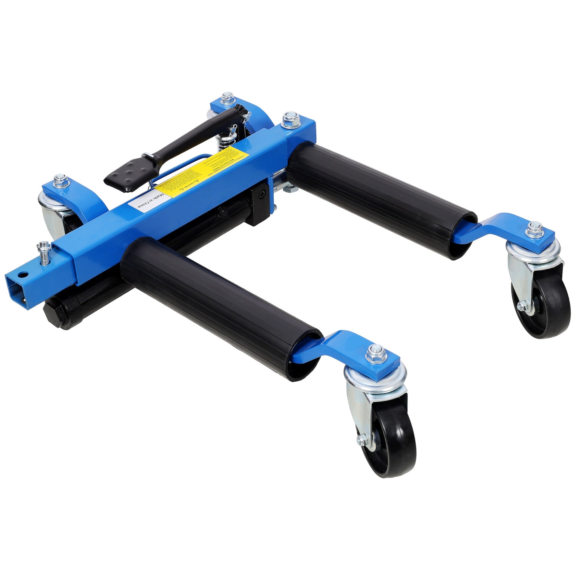 Car Dolly Set of 2,Wheel Dolly Car Skates Vehicle Positioning Hydraulic Tire Jack With Foot Pedal Lift Hydraulic Car Wheel Dolly, 1,500lbs blue