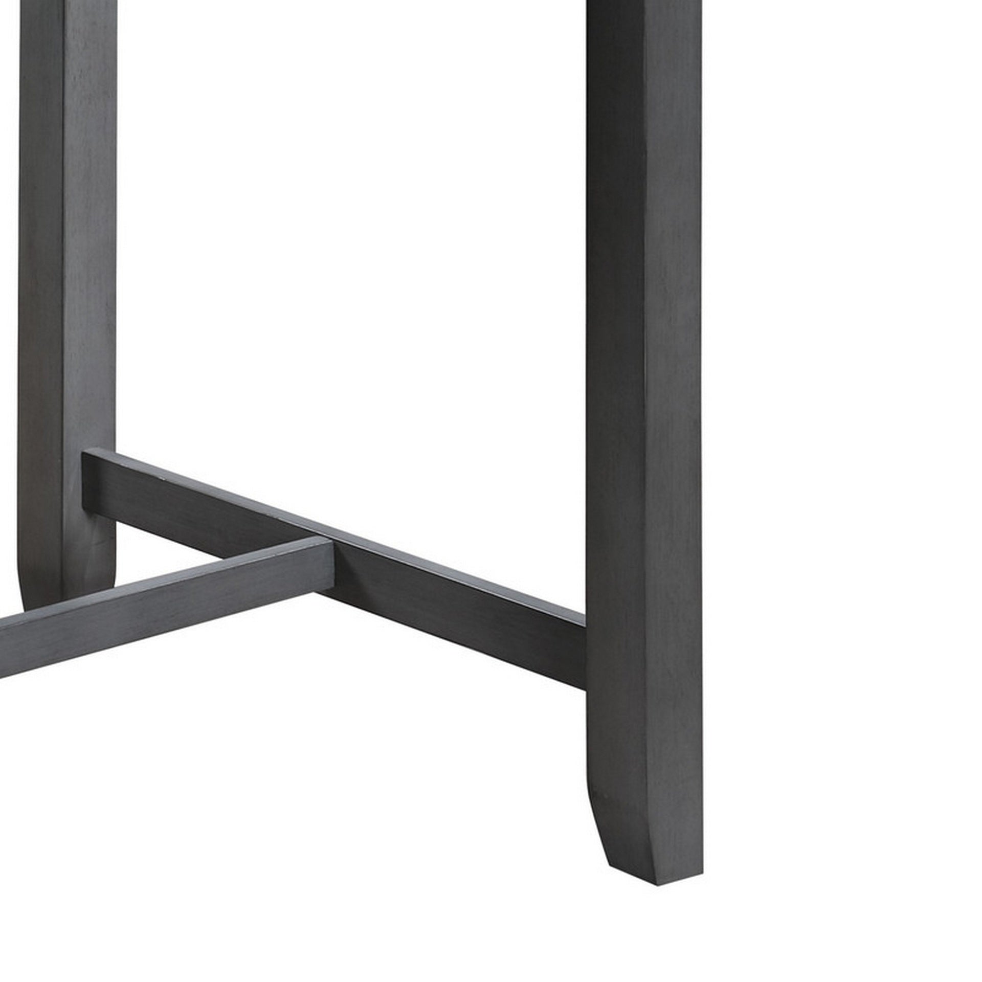 Ham 36 Inch Counter Height Small Dining Table with Shelves, USB Port, Gray
