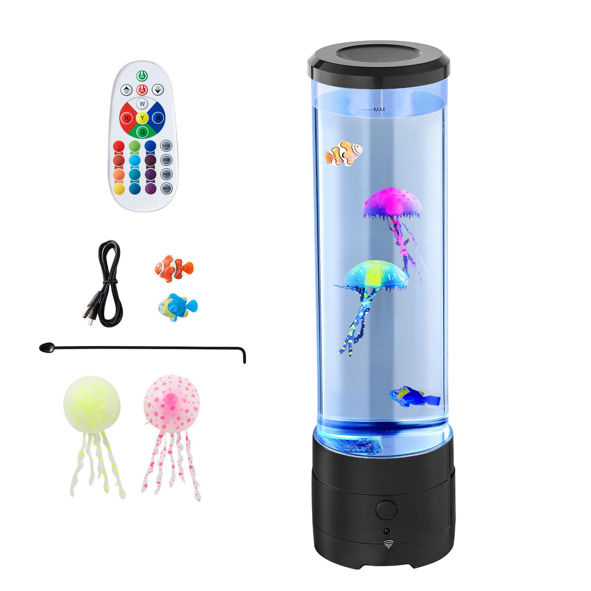 Sensory Bubble Tube Lamp 16 Remote-controlled Color Water Fish Lamp
