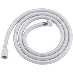 PVC Shower Hose 59 Inches Extra Long Smooth Handheld Shower Hose Flexible Anti-Kink Handheld Shower Head Hose with brass spin inner core White