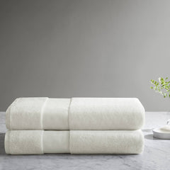 2 PCS 35x70" - 2PK 100% Cotton Bath Sheet Set White