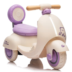 12V Kids Ride On Electric Motorcycle,Toddler Scooter W/Parents Control,Three-Wheel Stable Design,Special Wooden Handle,Smoother Output and Slow Start&Stop,More Suitable For 1-3 Years BABY's First Toy.