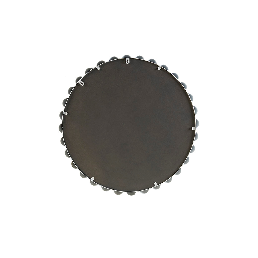 Beaded Round Wall Mirror 27"D