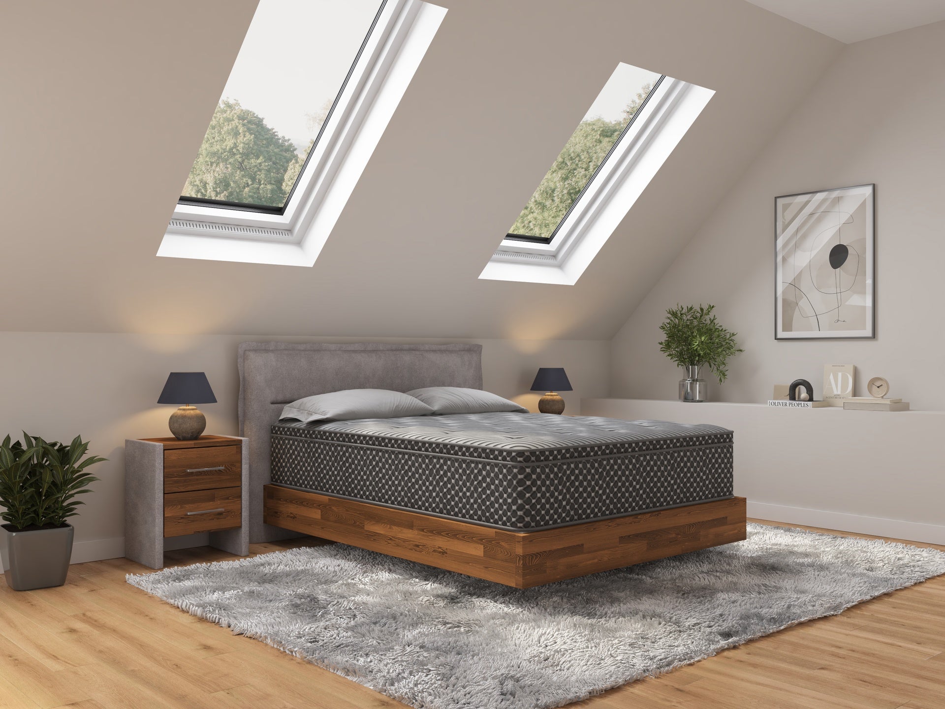 13" Quilted Eurotop Hybrid Twin Mattress, Plush