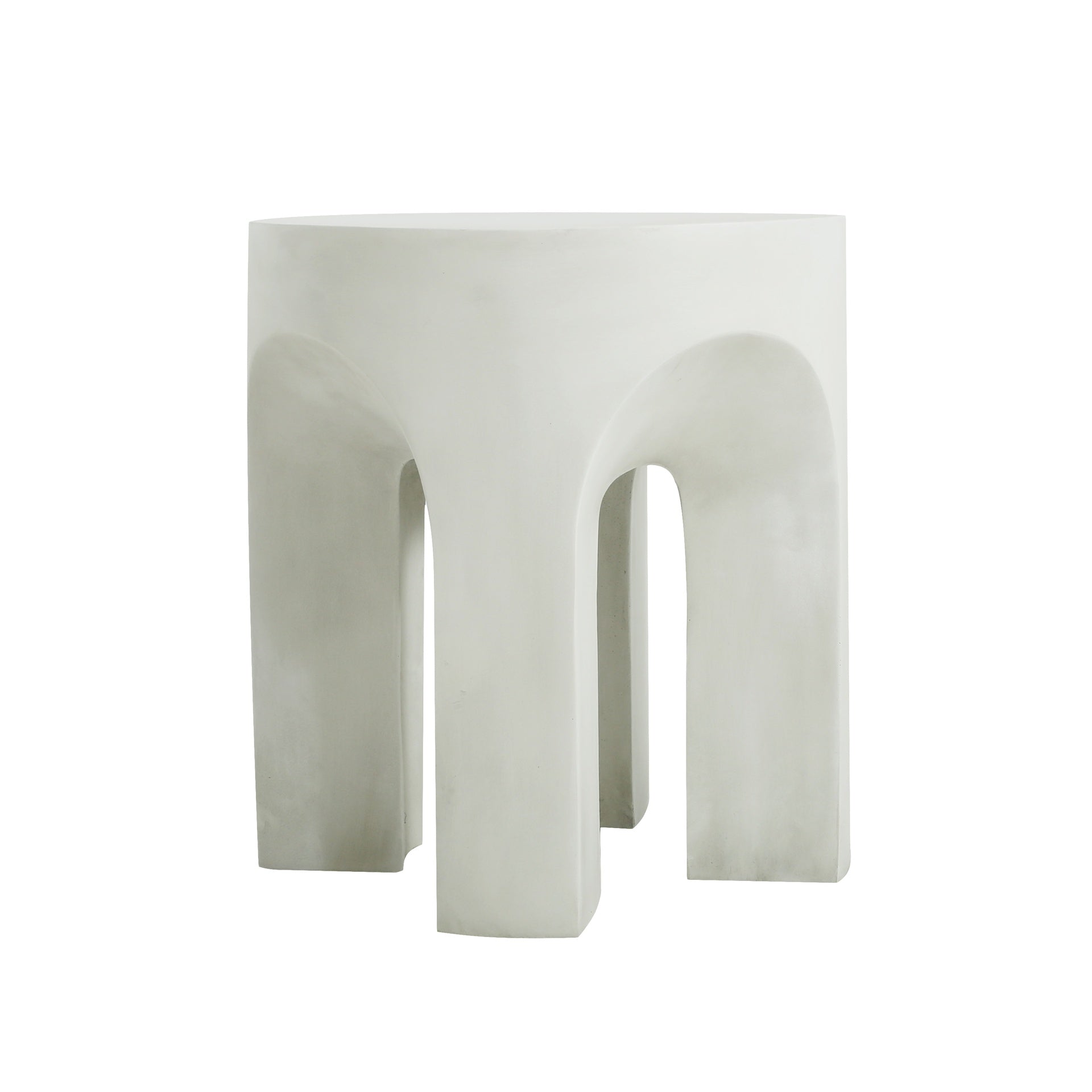 Outdoor MGO Round Top Side Table/End Table, Living Room Accent Table,Antique White