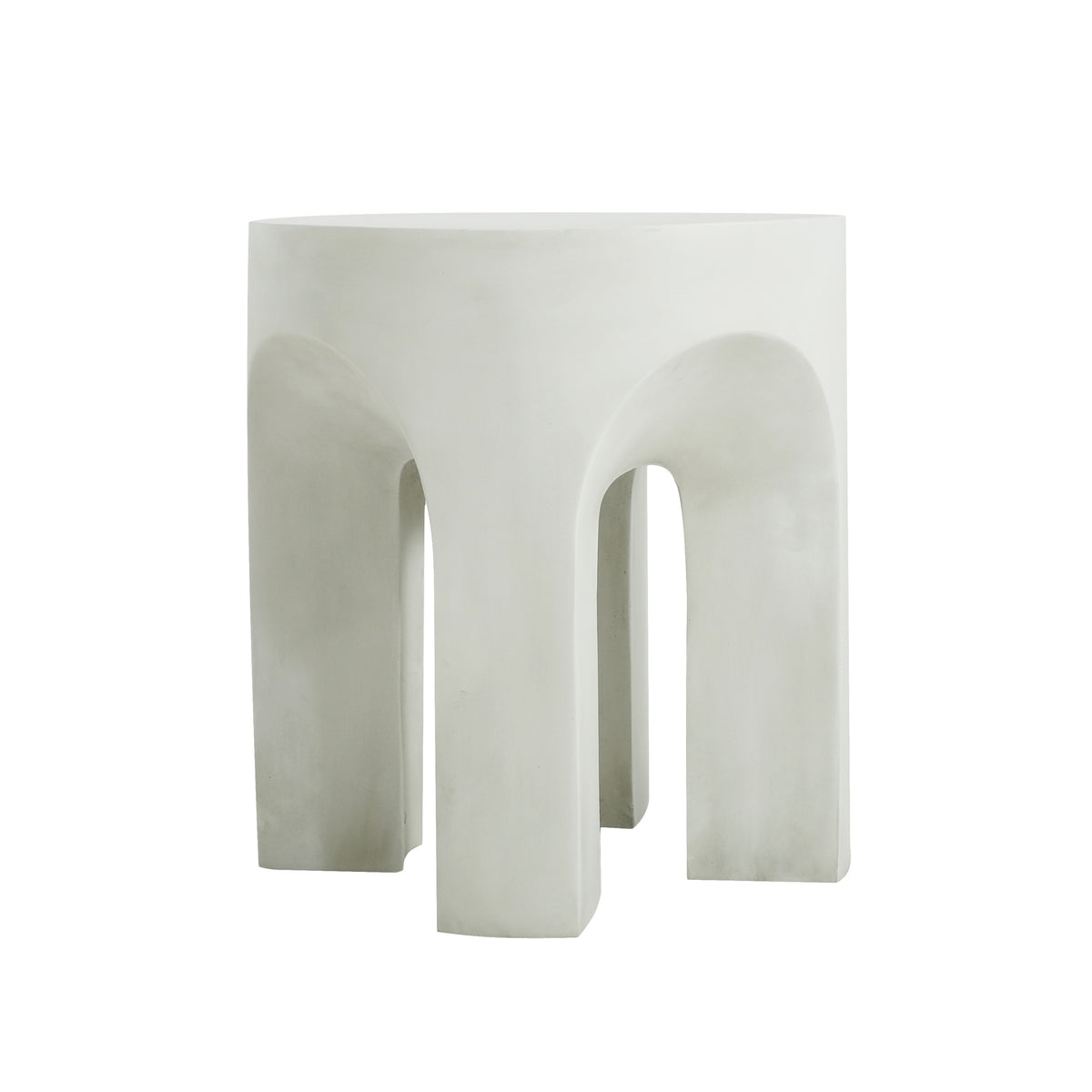 Outdoor MGO Round Top Side Table/End Table, Living Room Accent Table,Antique White