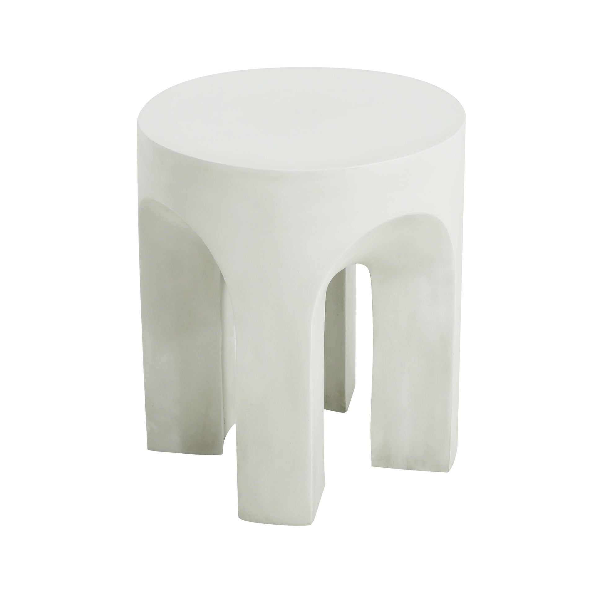 Outdoor MGO Round Top Side Table/End Table, Living Room Accent Table,Antique White