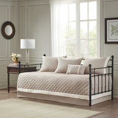 6 Piece Cotton Daybed Cover Set Khaki Daybed