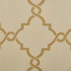 Fretwork Print Grommet Top Window Valance Beige/Gold 50x18"
