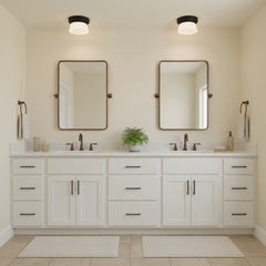 7 inch Black Integrated LED Flush Mount