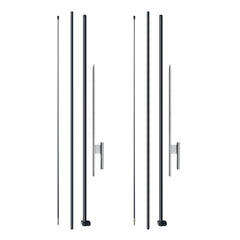 Feather Flag Pole Kit 2 Packs Swooper Flag Pole 12.7 ft with Ground Stakes