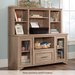 Hutch with Adjustable Shelves, Brown finish