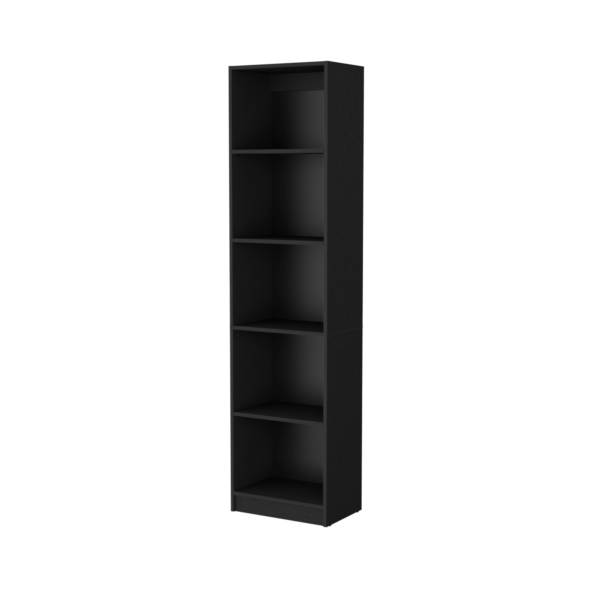 Sutton Slim Bookcase with Modern 5-Shelf Design