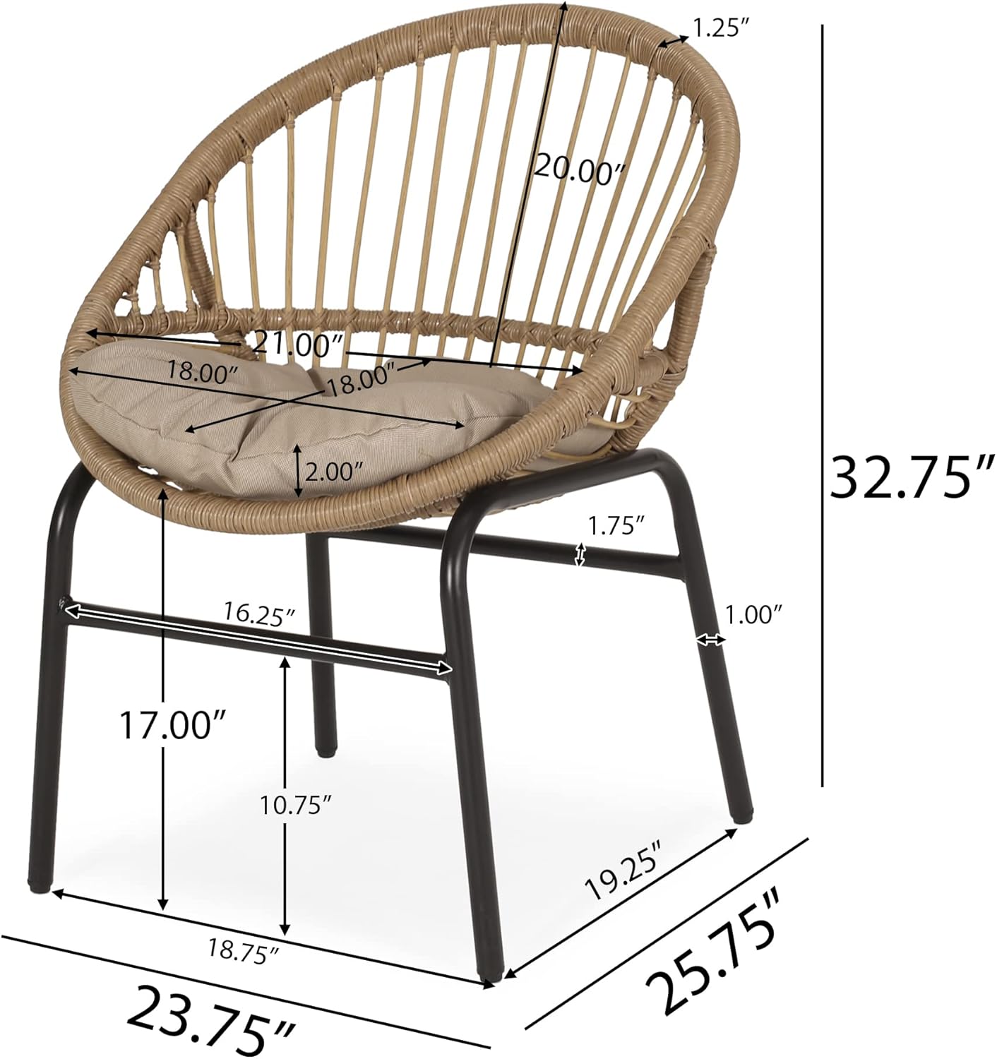 EDGAR CHAIR( SET OF 2 )