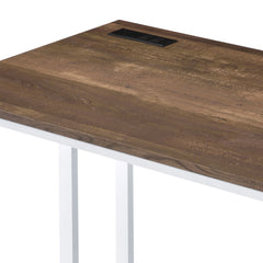 Tyrese Walnut & White Finish Writing Desk W/USB