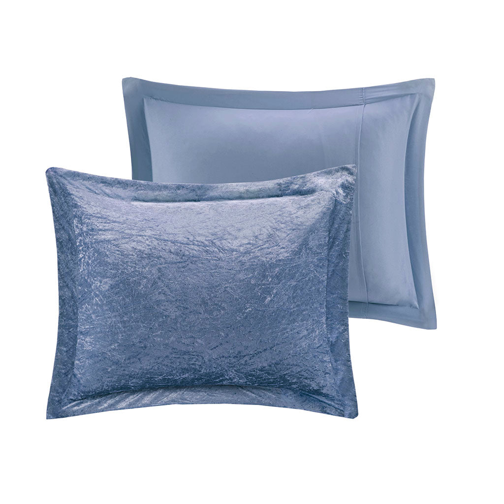 Full/Queen Velvet Comforter Set with Throw Pillow