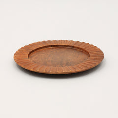 Handcrafted 13" Wood Brown Charger Plate| Wooden Dinning Placemat|Artisan Wood Tableware