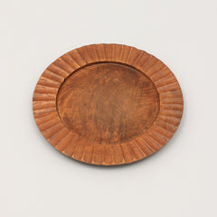 Handcrafted 13" Wood Brown Charger Plate| Wooden Dinning Placemat|Artisan Wood Tableware