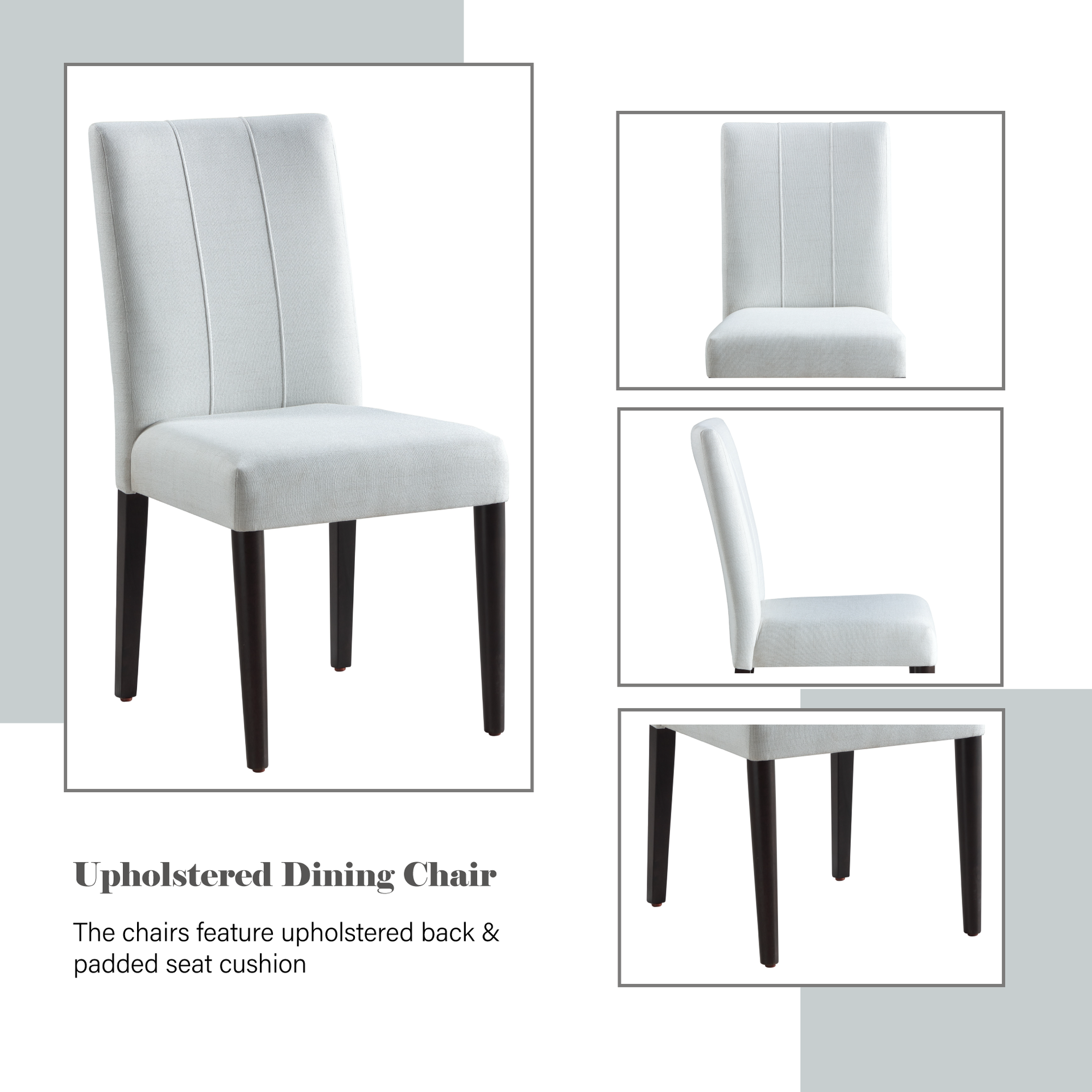 Carena White Finish Side Chair (Set of 2)