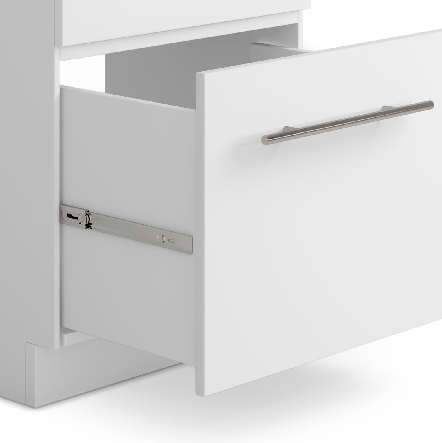 Metro - 24" Laundry Cabinet with Faucet and Stainless Steel Sink - White