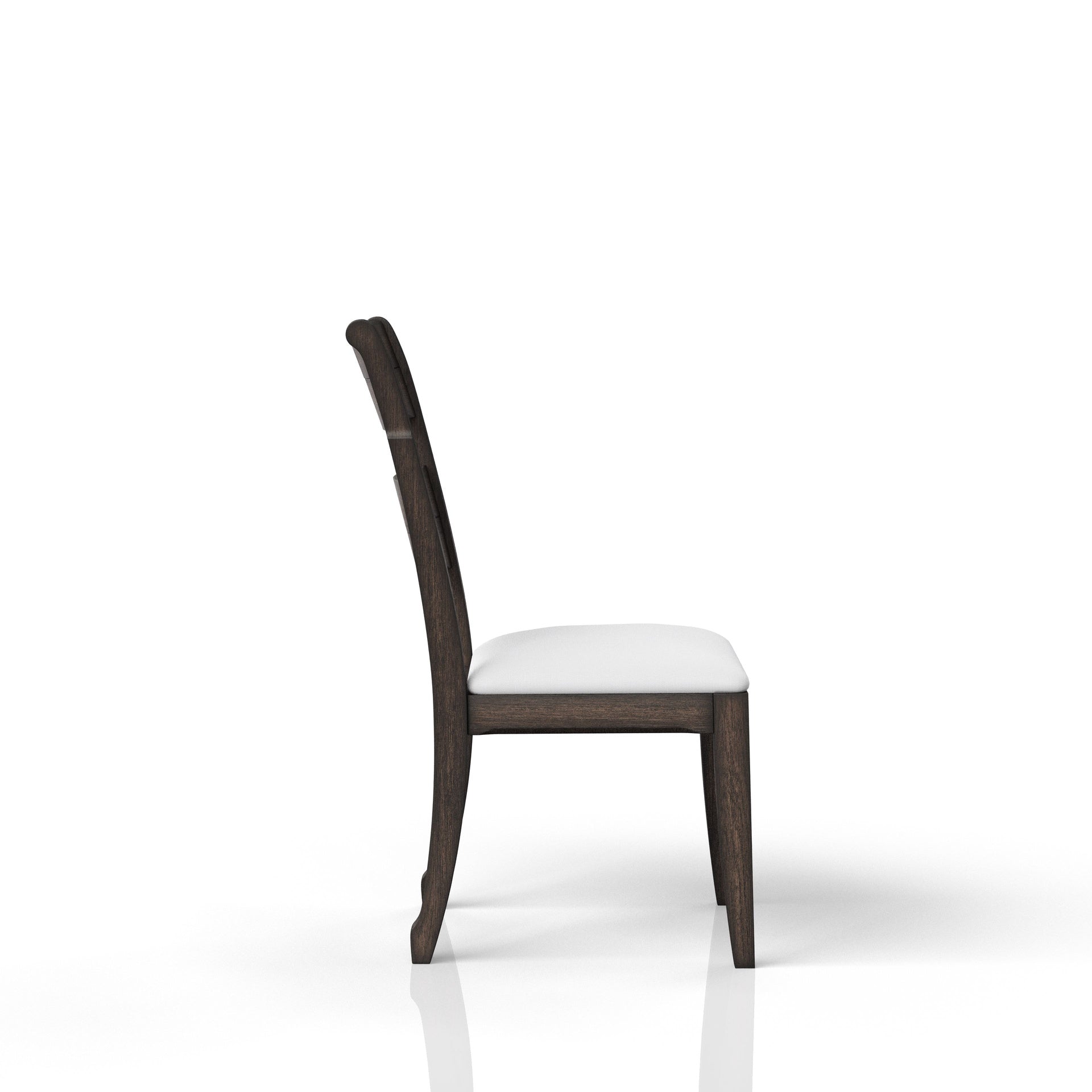 Chocolate Upholstered Seat Side Chair