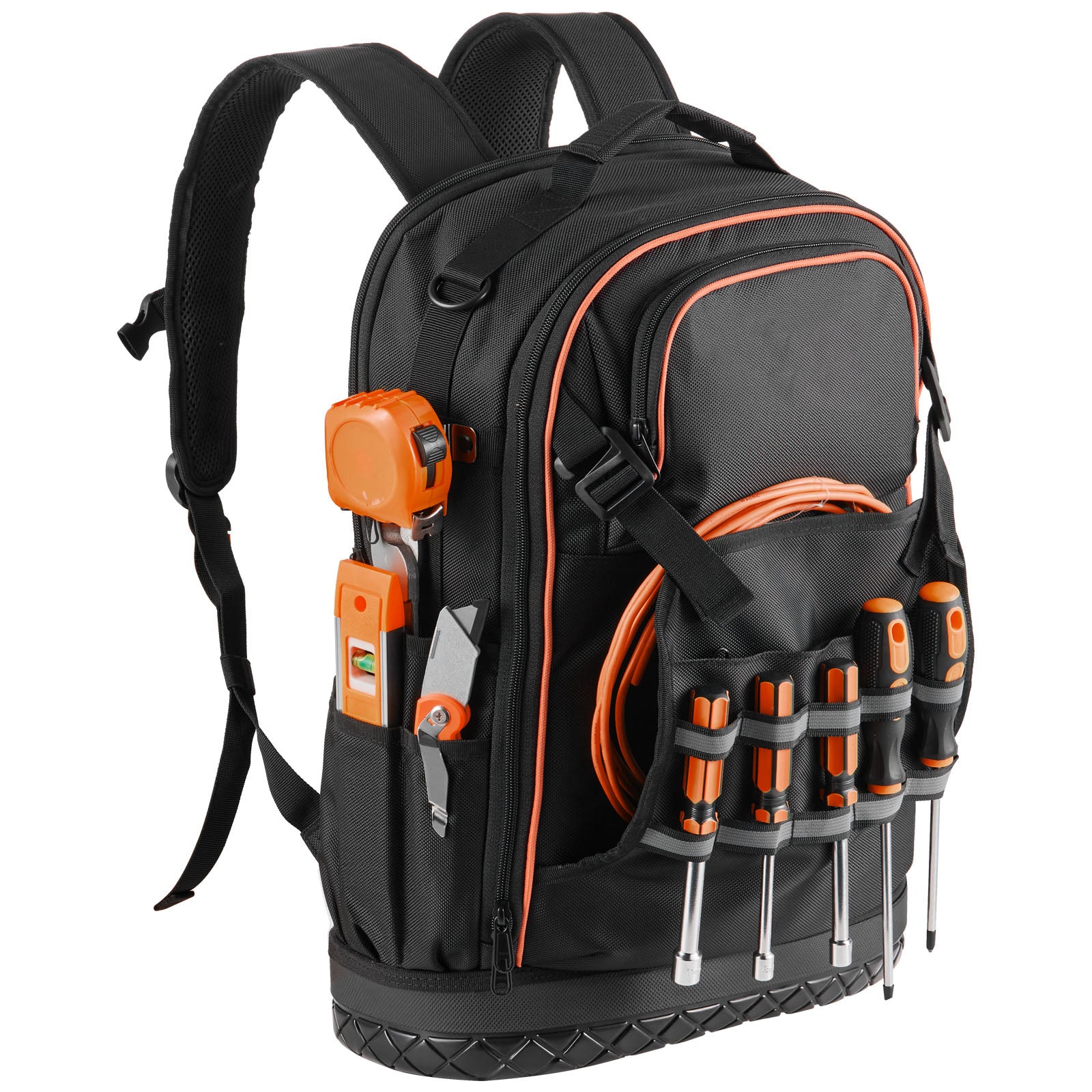Tool Backpack 65 Pockets Tear-resistant Jobsite Backpack for Electrician