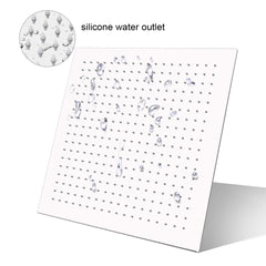 16 Inch Chrome Rain Shower Head, Square Ultra Thin 304 Stainless Steel High Pressure Shower Head