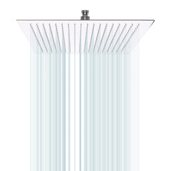 16 Inch Chrome Rain Shower Head, Square Ultra Thin 304 Stainless Steel High Pressure Shower Head