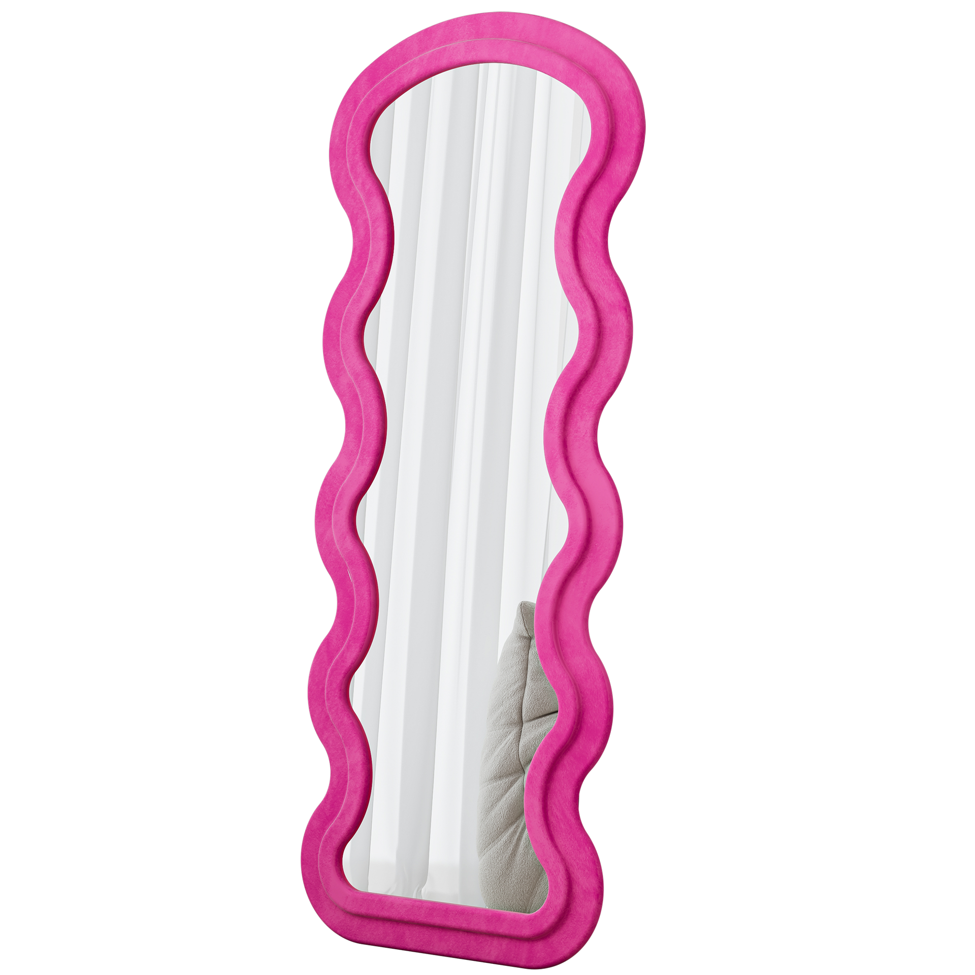 Flannel Full Length Wave rose Floor Mirror  for Bedroom living room Hanging or Against The Wall