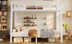 Metal Full XL over Queen Bunk Bed for Teens and Adults,Space-Saving/Noise Reduced/No Box Spring Needed
