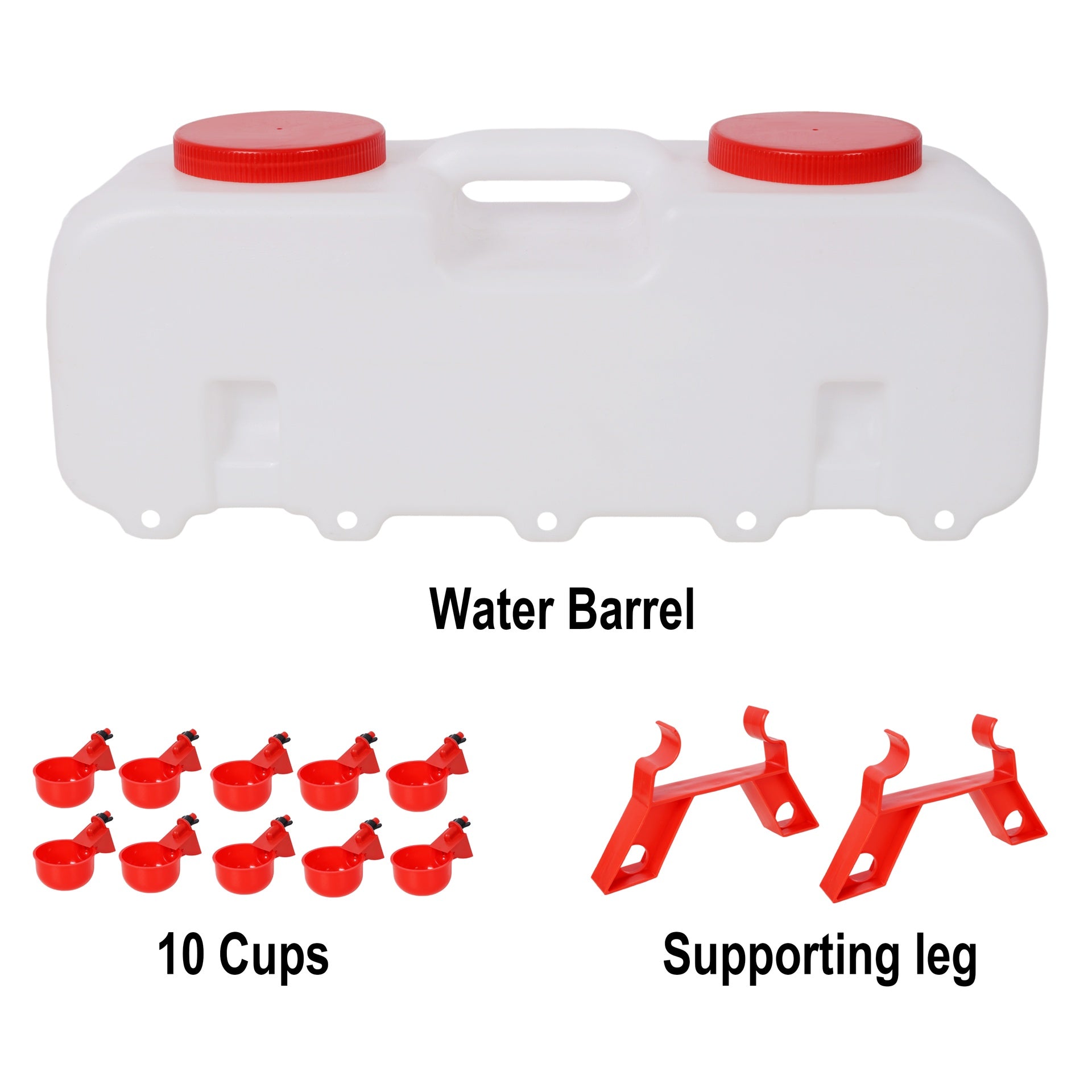 Semi-Automatic Chicken Waterer with 10 Drinking Cup,Easy Disassembly and Cleaning Water Dispenser,for Chickens Ducks and Geese