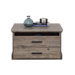 Coffee Table with Rustic Design, Pine Brown finish