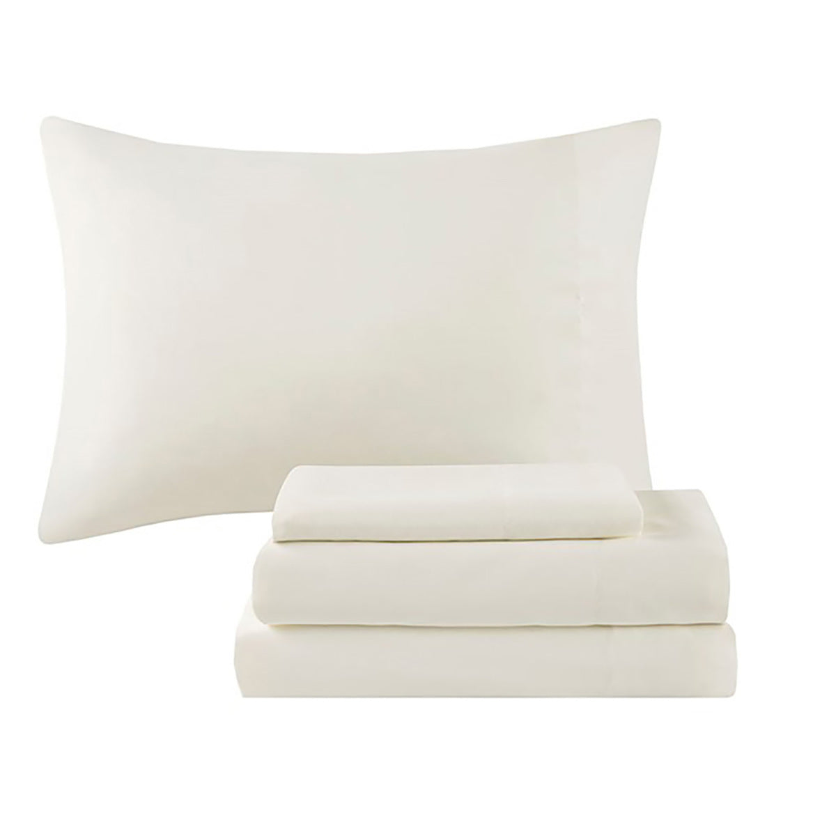 12 Piece Comforter Set with Cotton Bed Sheets Blue Queen
