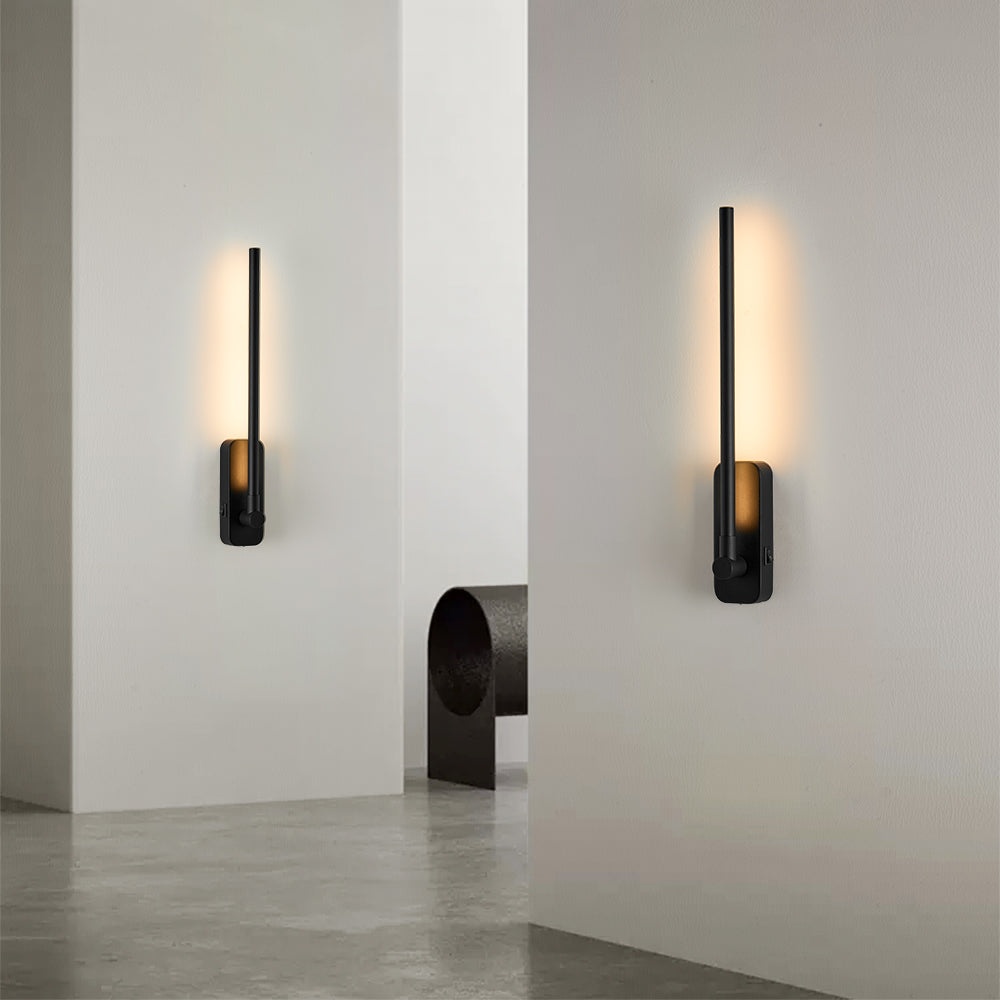 Rechargeable Wall Lights with Remote Control - LED Picture Lights for Bedroom - Wireless Magnetic Clip- On Art Light Fixtures - 3CCT-Dimmable in Black