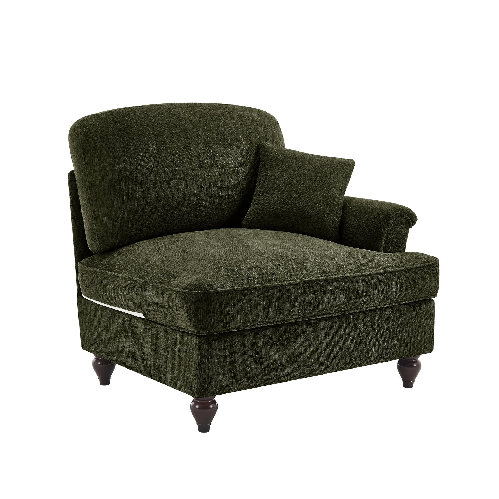 Sofa RSF Chenille W/1 Pillow -Green