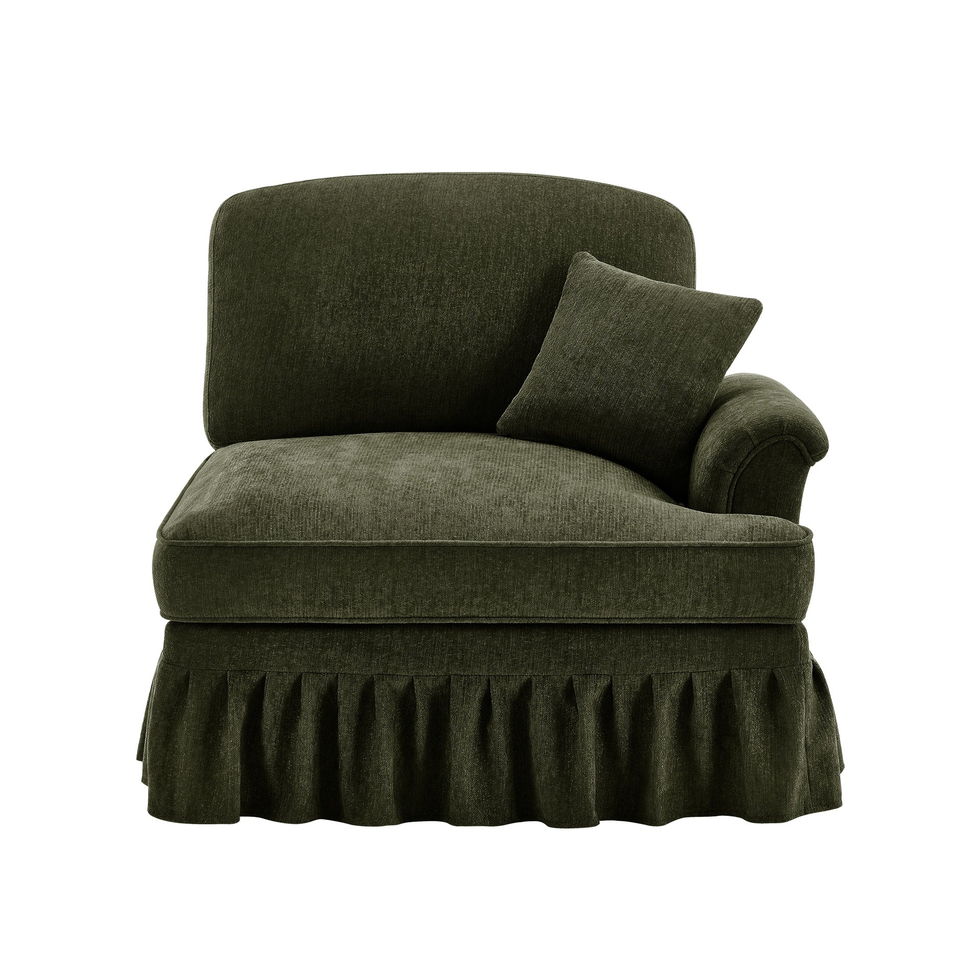 Sofa RSF Chenille W/1 Pillow -Green