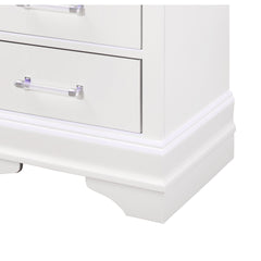 CHARLSTON WHITE NIGHTSTAND WITH LED