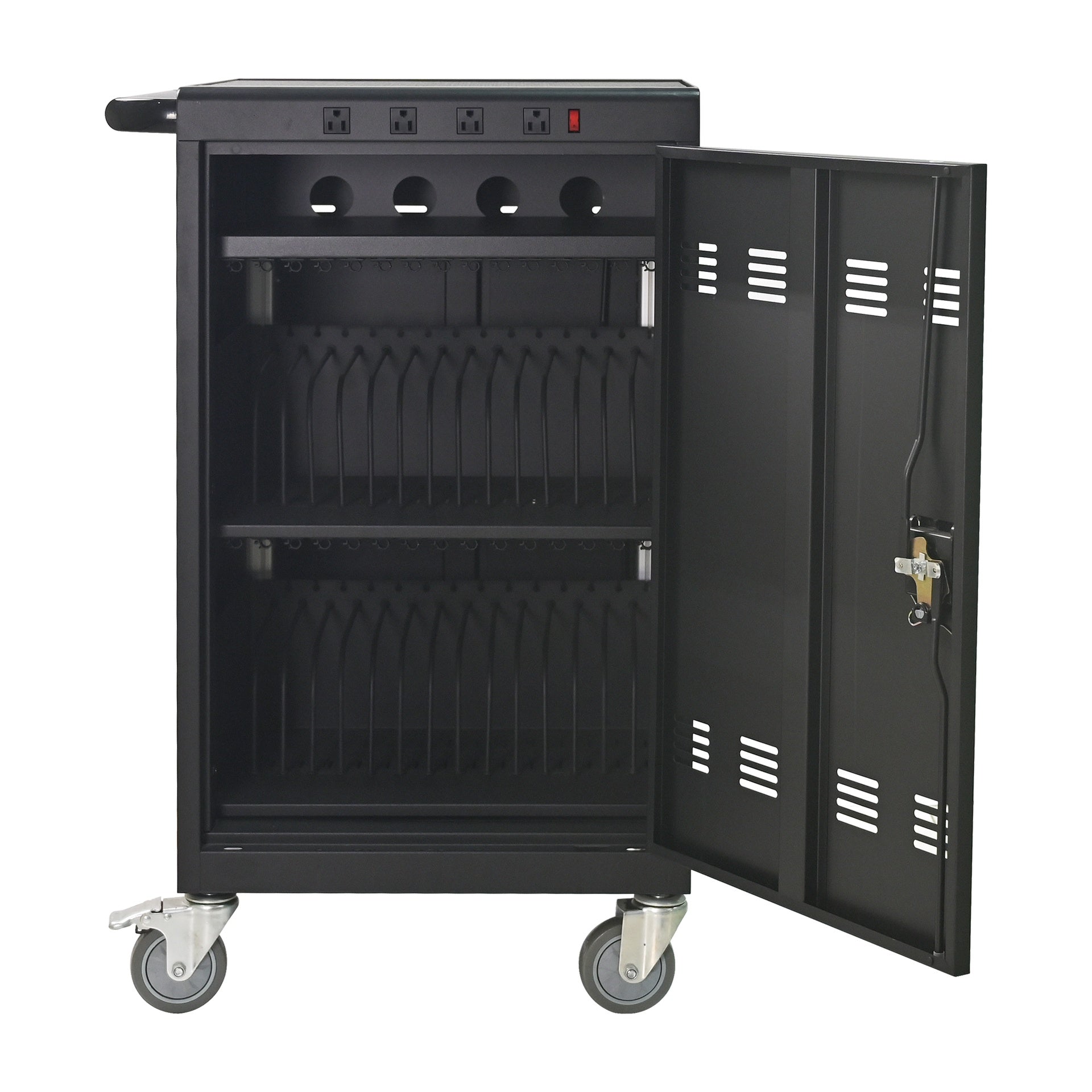 Mobile Charging Cart and Cabinet for Tablets Laptops 35-Device (B30PLUS)