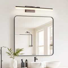 32 Inch Modern LED Bathroom Vanity Light – Sleek Black Metal Wall Light for Mirror, Dressing Room or Sink Area