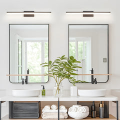 32 Inch Modern LED Bathroom Vanity Light – Sleek Black Metal Wall Light for Mirror, Dressing Room or Sink Area