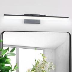 32 Inch Modern LED Bathroom Vanity Light – Sleek Black Metal Wall Light for Mirror, Dressing Room or Sink Area