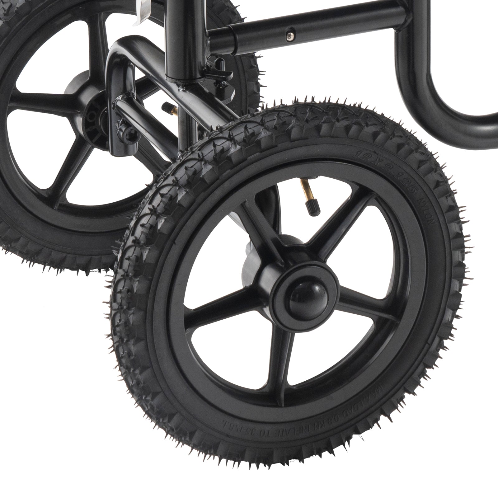 Folding Knee Scooter, Carbon Steel Steerable Knee Walker with Height-Adjustable Handlebar & Knee Pad, 12" All-Terrain Wheel, Dual Brakes, Leg Recovery Scooter for Injured Ankle Foot Knee, 350LBS