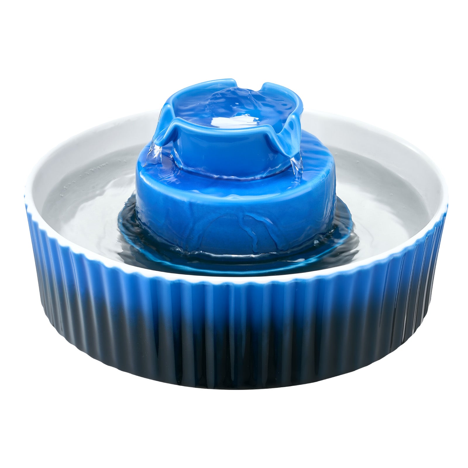 Ceramic Cat Water Fountain 2.1L/71oz Cupcake Pet Fountain for Cats & Dogs