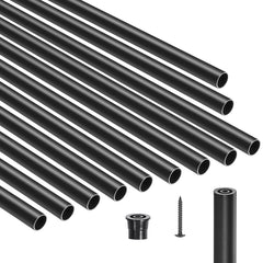 Metal Staircase Balusters 51 Pack 26 In Aluminum Spindles with Screws/Rail Caps