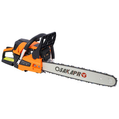 62CC Gas Powered Chainsaw, 2-Cycle Petrol Handheld Cordless Chain Saw, Gasoline Gas Chainsaws for Tree Wood Cutting,with 18" and 20" guide bar and chain,Safety kit, Storage Bag, EPA compliant