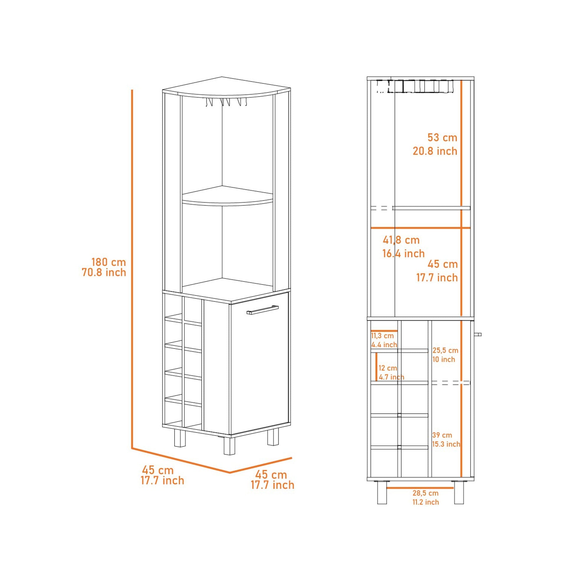 Leah Corner Bar Cabinet